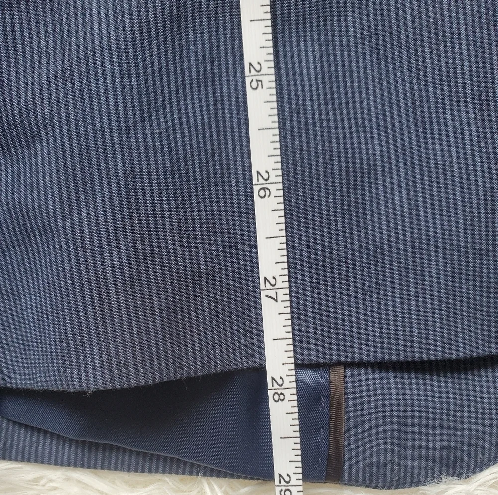 Banana Republic Men's Slim Fit Navy Blue Stripe Blazer Lined Size 38S NEW RT$200